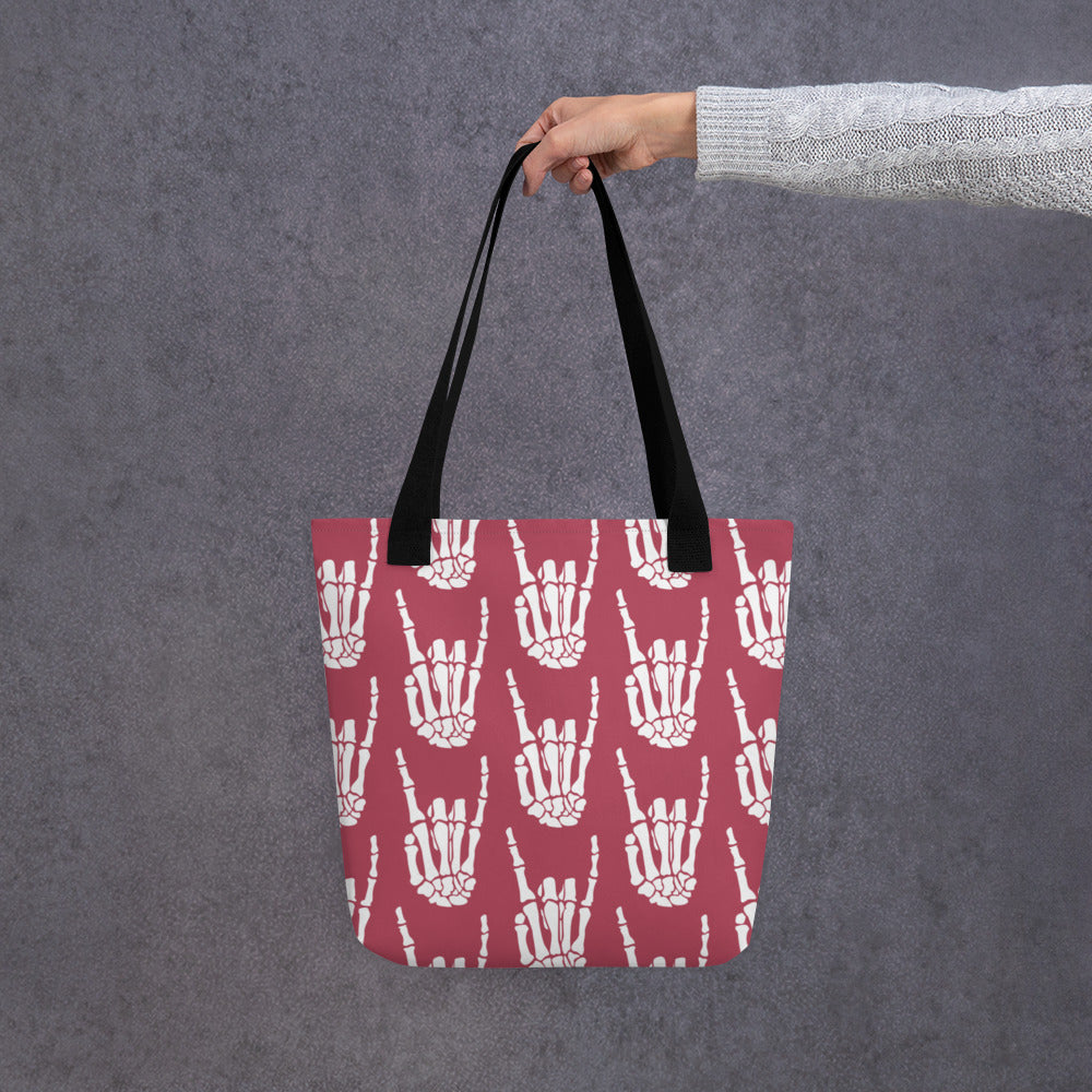 Rock On (pink) - Tote bag