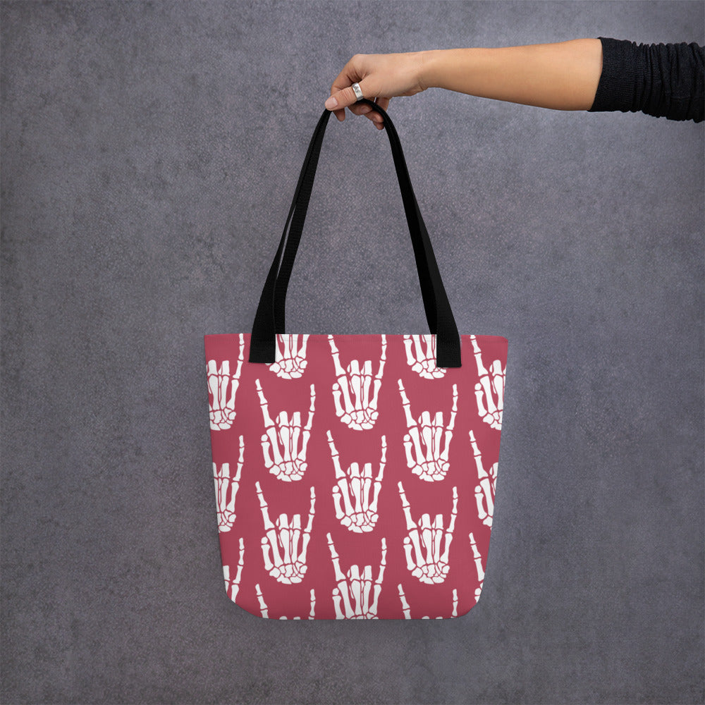 Rock On (pink) - Tote bag