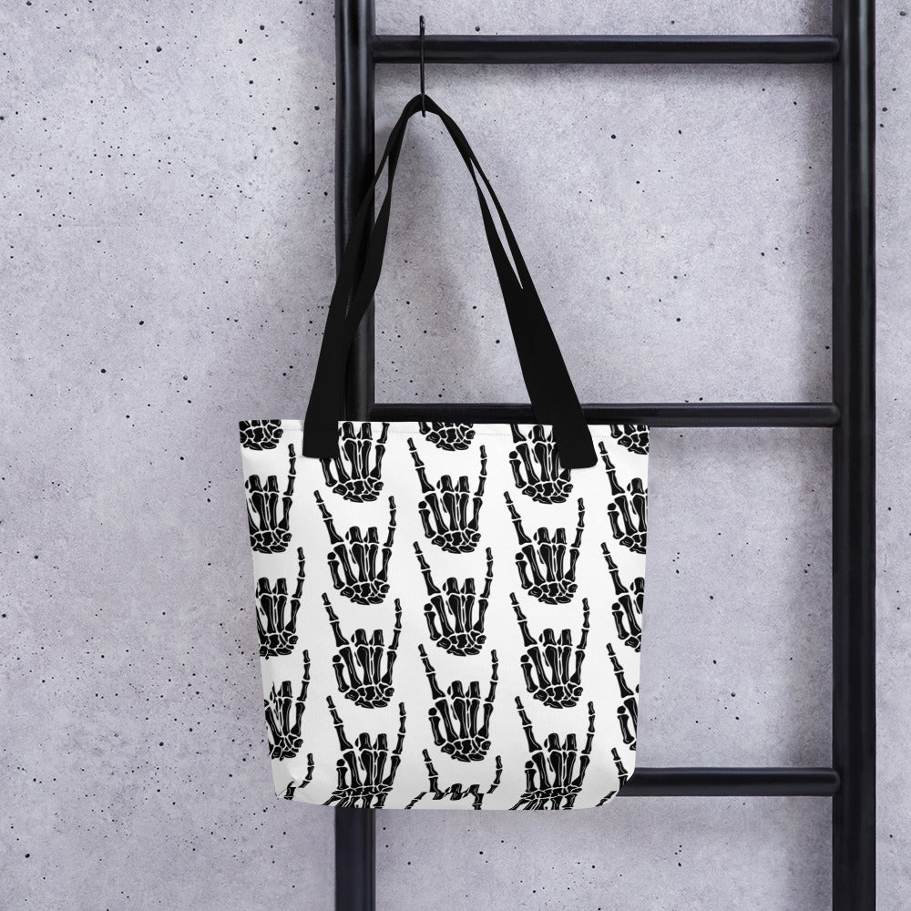 Rock On (White) - Tote bag