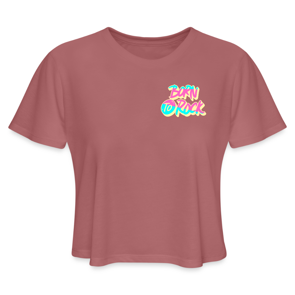 Rock Your Body (white) - Women's Cropped T-Shirt - mauve